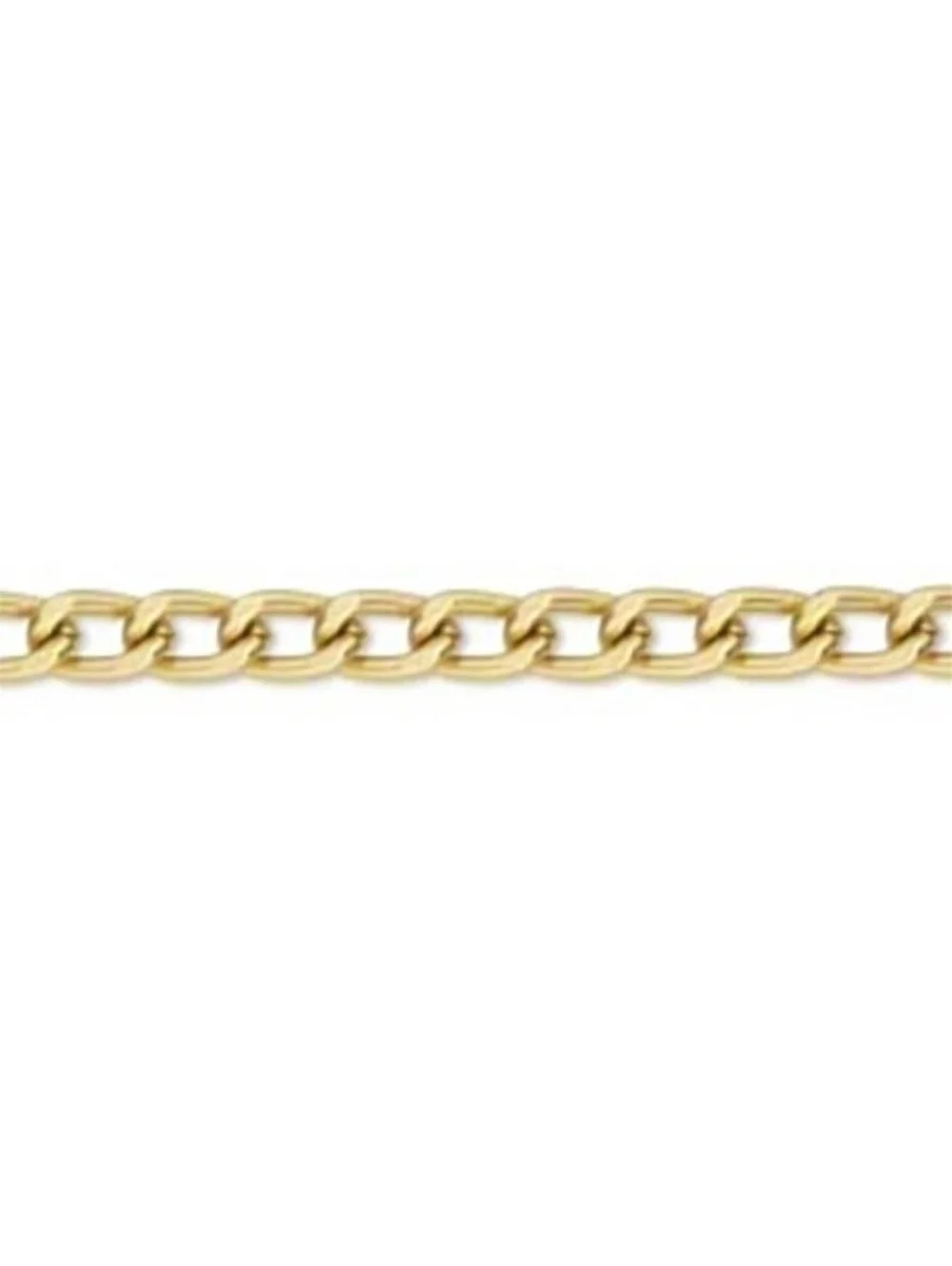 14K Gold Plated Aluminum Metal Lightweight 6x4mm Necklace Curb Chain 5 Foot Lot